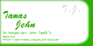 tamas jehn business card